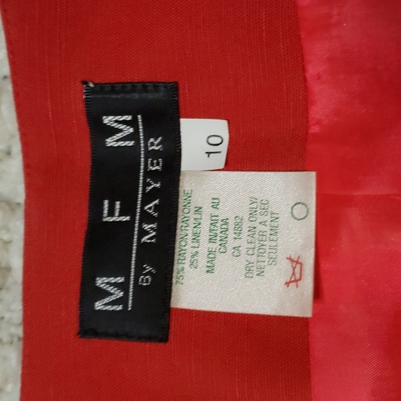 Vintage women's 2 piece skirt set (linen blend) m - Picture 2 of 7